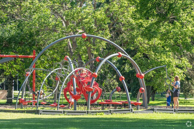 Elmwood Park's playground guarantees endless fun and laughter for children in West Fargo.