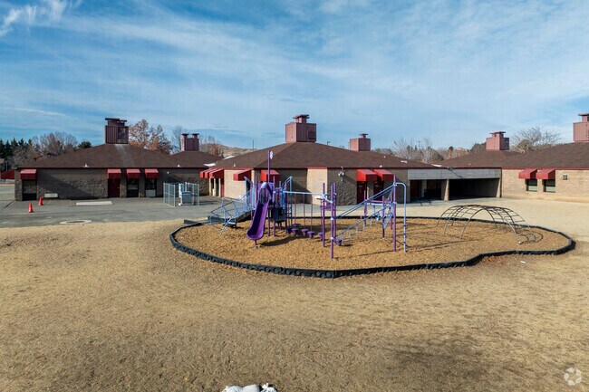 A small playground at Jerry Whitehead Elementary School.