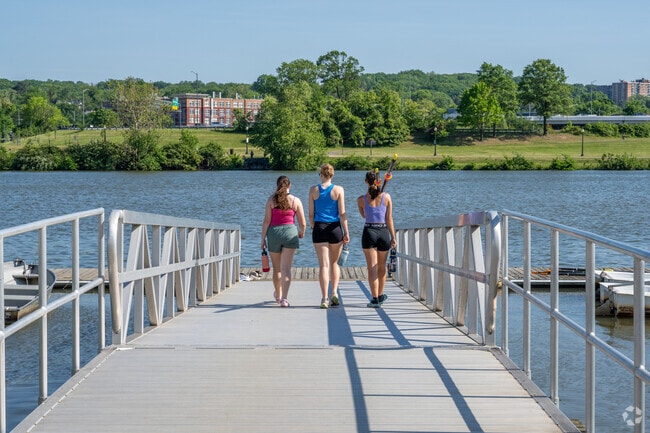 The Anacostia River which borders Hill East features a boathouse and launch.