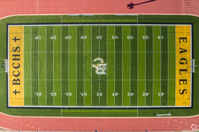 Bishop Carroll Catholic High School has a very nice track football field.