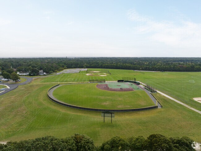 There is a large well maintained baseball field behind Tangier Smith Elementary School.
