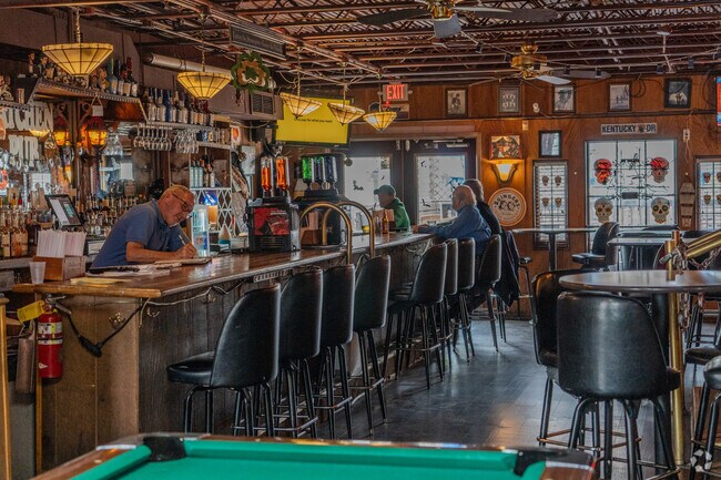 Lakeview Estates residents can grab a beer or a glass of bourbon at nearby Patchen Pub.