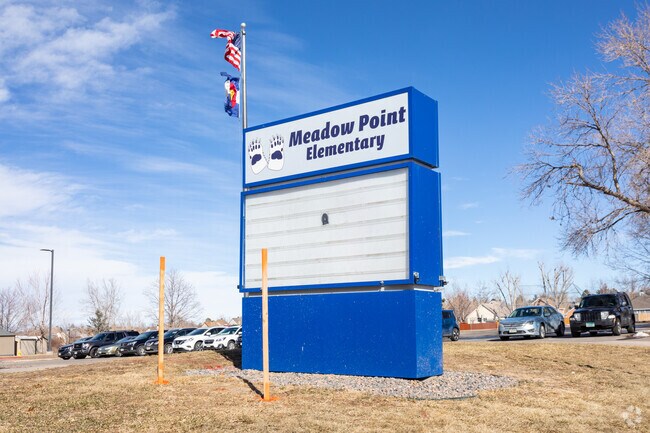 Meadow Point Elementary signage.