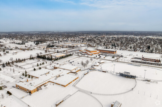 Lansing Catholic High School as seen from 400 feet.