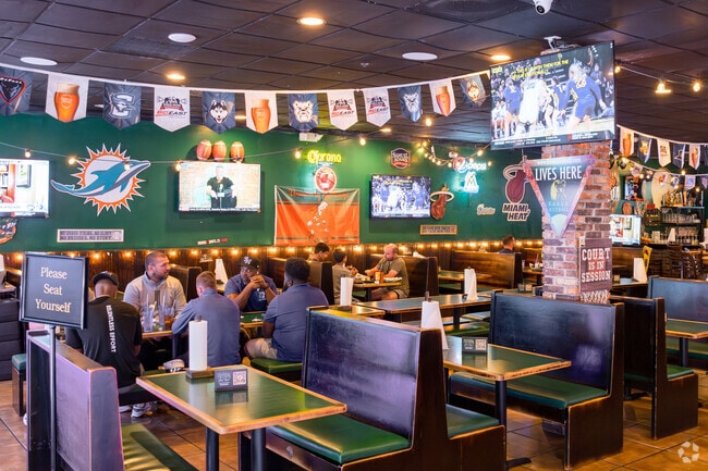 Many residents grab a cold beer and watch some sports at Sports Grill in Westwood Lakes.