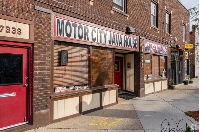 Residents stop by Motor City Java House for their morning cup of coffee in Holcomb Community.
