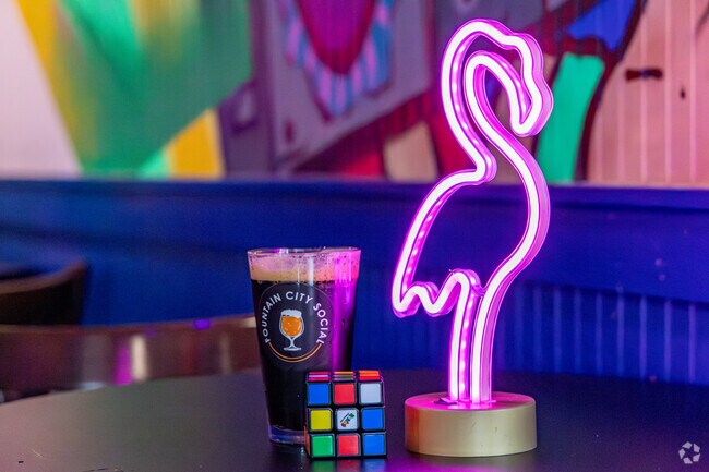 Fountain City Social is the local's favorite 80's cocktail bar.