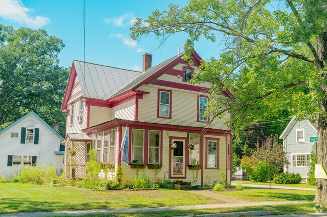 Ornate houses in a Queen Anne style are some of the many eclectic homes in White River Junction.