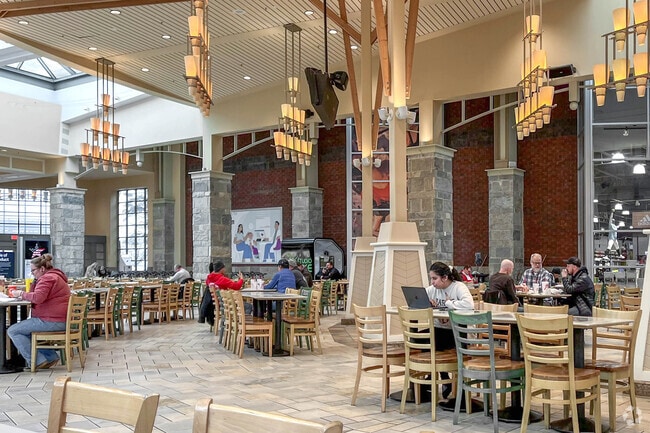 The food court at Castleton Square Mall offers a variety of dining options.