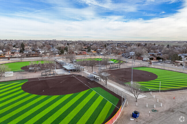 Pawlowski Fields, just east of South Elementary School in Brighton, Colorado.