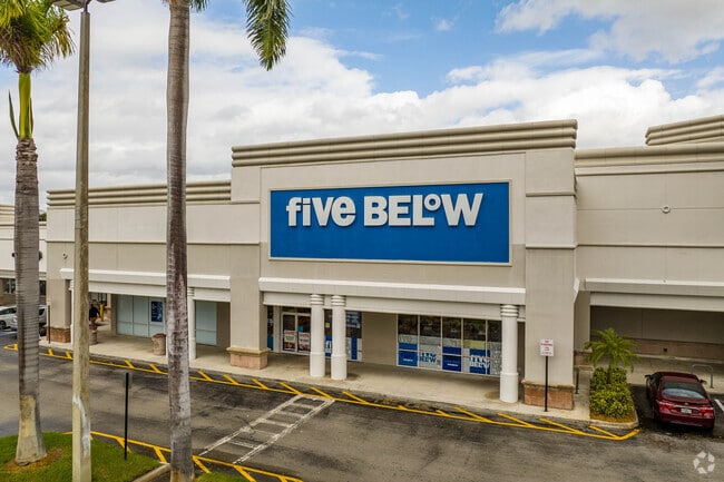 Five Below is located ten minutes from Dillard Park.
