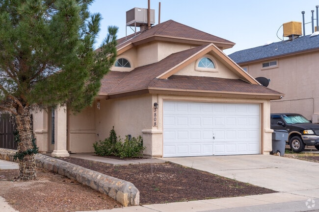 Far East charm unfolds in the prominence of stucco homes.