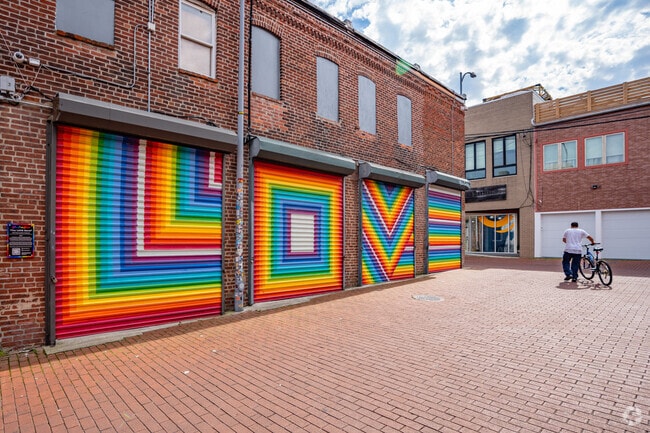 Art spreads love and positivity in Blagdon Alley located in Mount Vernon Square.