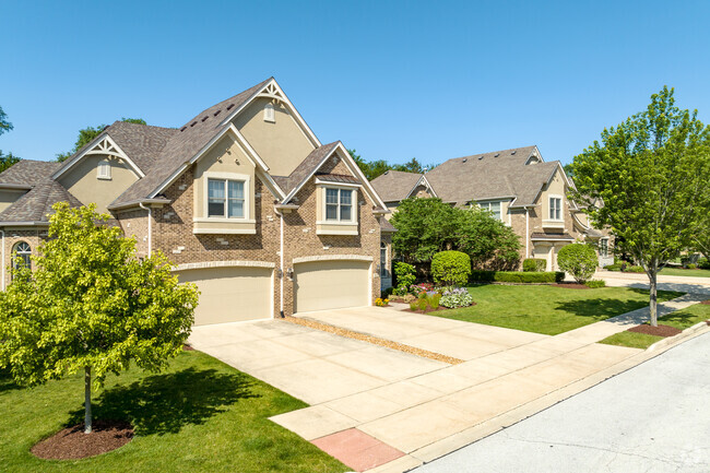 Newer modern traditional homes with mixed stone facade can be found in Peach Creek.