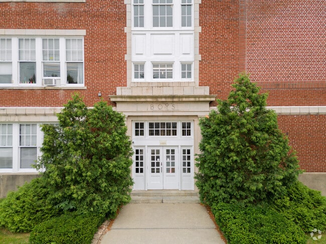 Mekeel Christian Academy Boy's entrance is separated from the girls entrance.