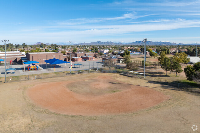 Franklin Junior High in Mesa includes a baseball field.
