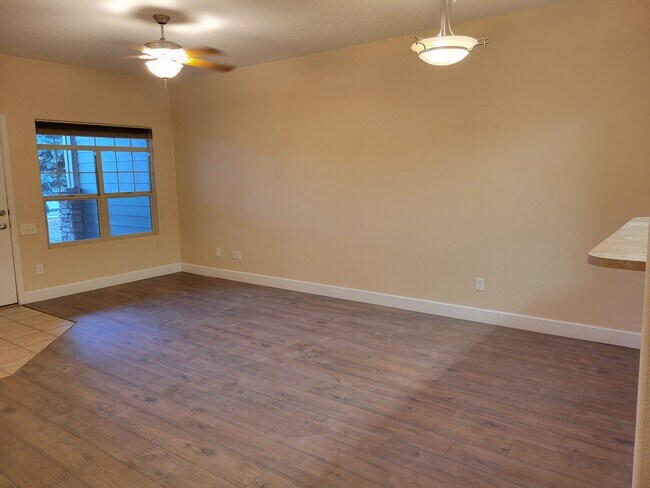Living and dining areas