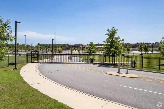 Lucy Garrett Beckham High School in Mount Pleasant has a gated campus.