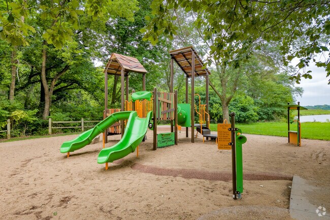 Zorinsky Lake Park near Crescent Oaks features two modern playgrounds.