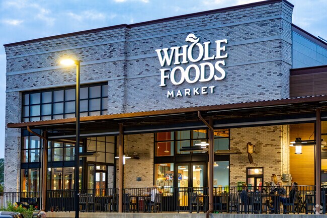 The Whole Foods Market near River Park offers shoppers a Tap Room for a quick snack or drink.