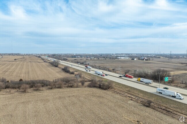 I-80 is located on the southern border of the Grasslands neighborhood.