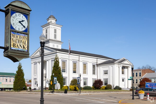 Merchants National Bank Clock has been showing the time since the early 1900`s in Georgetown.