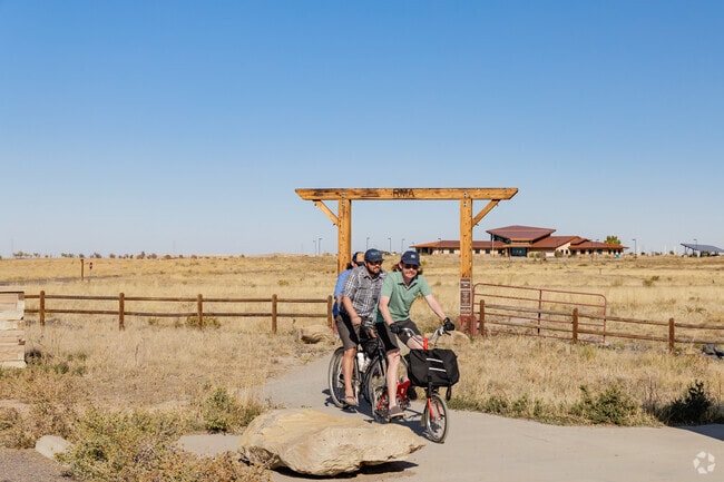 Bike ride through Rocky Mountain Arsenal National Wildlife Refuge near Monaco.