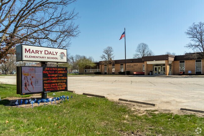 Offers a variety of programs that challenge children. 

Children can easily walk or bike to Mary Daly Elementary School.