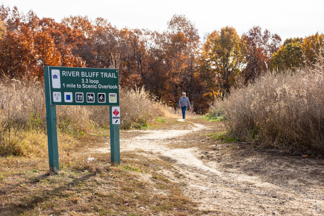 Oakville residents have easy access to Cliff Cave Park and it's miles of trails.