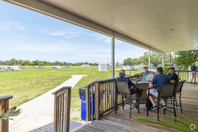 Pilots discuss the day at The Clearwater Air Park.