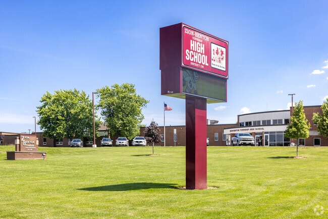 Zion-Benton Township High School serves approximately 2200 students.