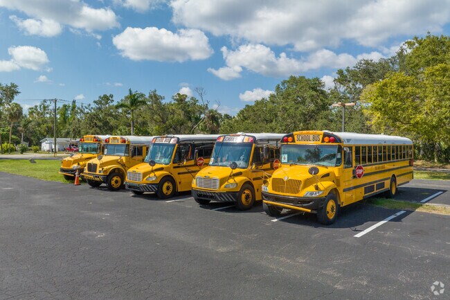 Rock Christian Academy in Fort Myers has it's own bus transportation system.