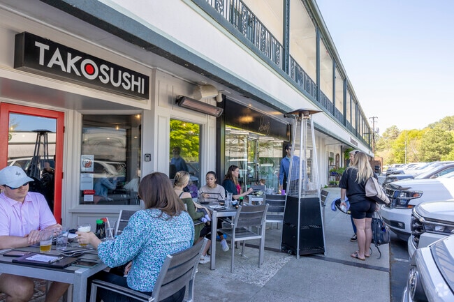 TakoSushi is a popular place for  lunch.