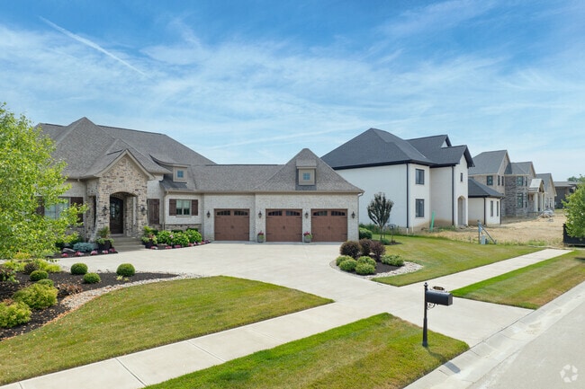 New traditional-style homes are prevalent in Liberty Township developments.