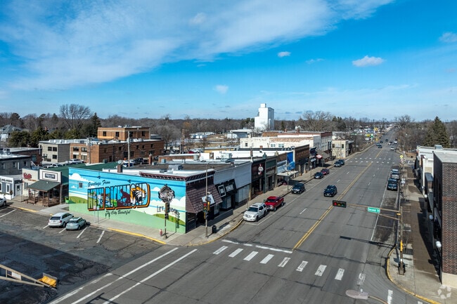 The downtown drag of New Richmond is the center of the community.