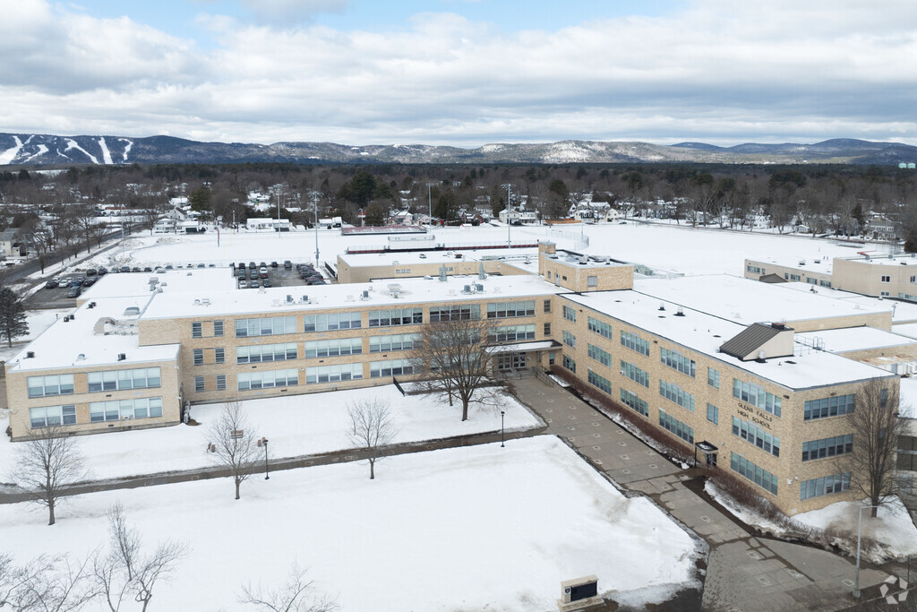 Glens Falls Senior High School is located on Quade St and is centrally located within town.