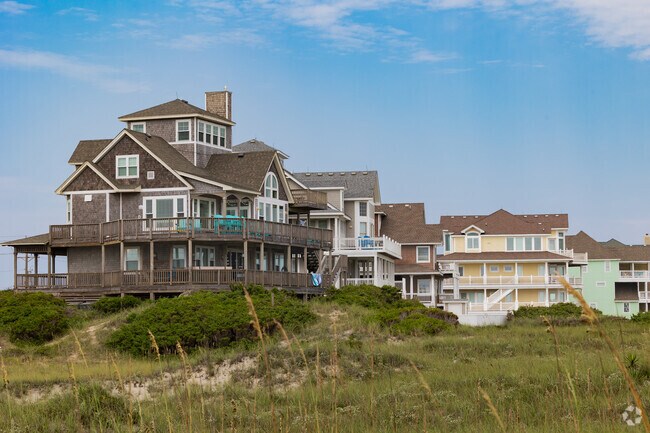 Hatteras has elevated oceanfront homes with large balconies and lovely views.