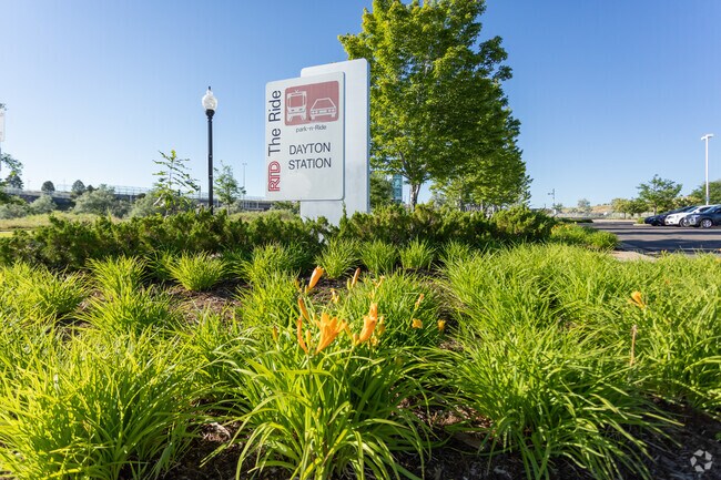 Dayton Station entrance sign in Village East.