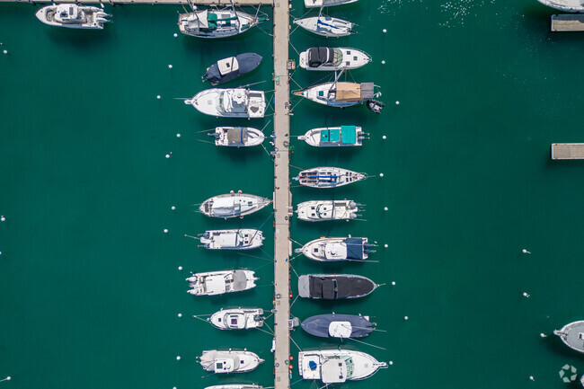 Local residents can dock their boats at the harbor.
