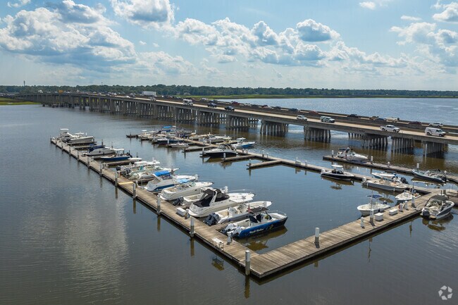 Waylyn in North Charleston boarders the Ashley River and is accessible from I-26 and I-526.