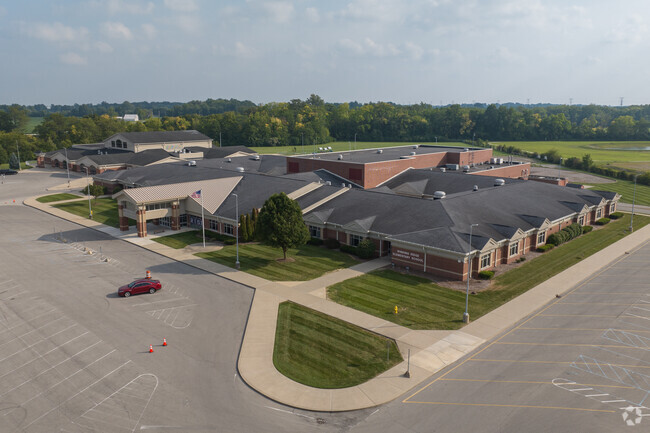 An aerial view of Winding Ridge Elementary School on E 46th St.