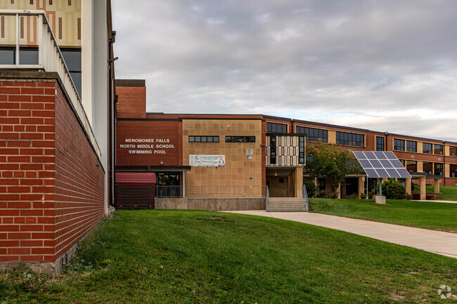 Students at North Middle School are treated to a gorgeous campus featuring a swimming pool.