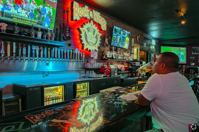 Rock & Wings on Nile street in Hillcrest has a cool, retro atmosphere and cold beer on tap.
