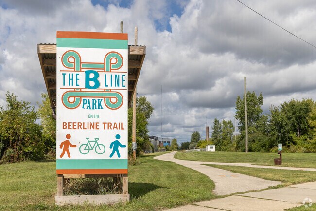 The Beerline Trail is a quick bike ride away from Borchert Field.