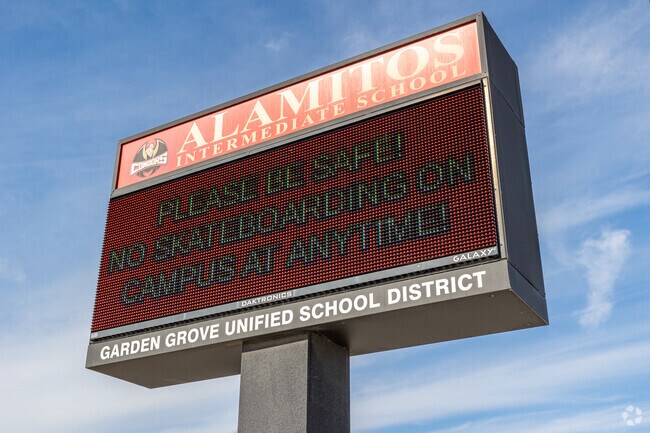 Teachers encourage learning at Alamitos Intermediate School.