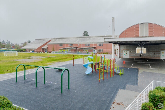 Play ground on a cool cloudy December day at Sherman Elementary School.