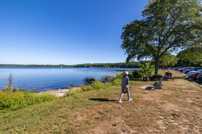 A walk along the shoreline at Massabesic Lake in Manchester is a popular activity.