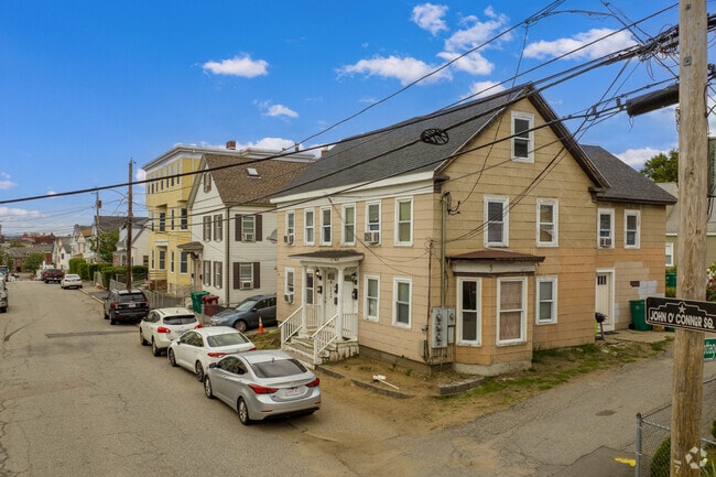 A number of multi-family homes make up the block in Back Central.