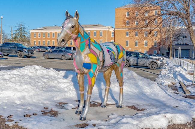 Unique art can be found spread around Marlboro Village.