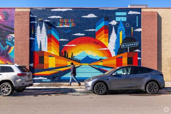 Murals and sculptures are common throughout Englewood’s public spaces.